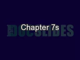 Chapter 7s