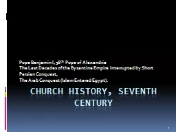 Church History, Seventh century