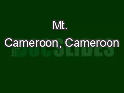 Mt. Cameroon, Cameroon