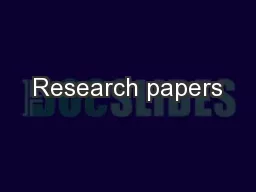 Research papers
