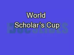 World Scholar’s Cup