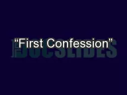 “First Confession”