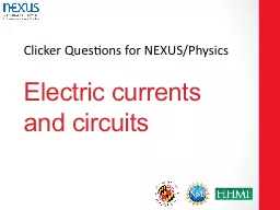 Electric currents and circuits