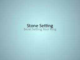 Stone Setting