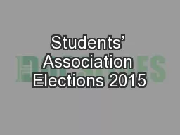 Students’ Association Elections 2015