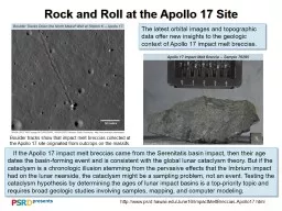 If the Apollo 17 impact melt