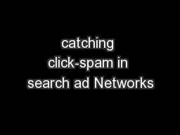 catching click-spam in search ad Networks