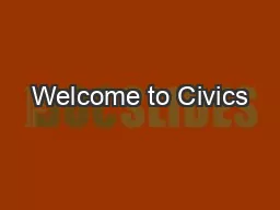Welcome to Civics