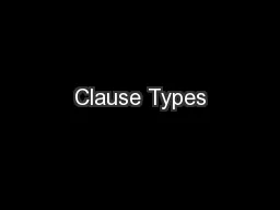 Clause Types