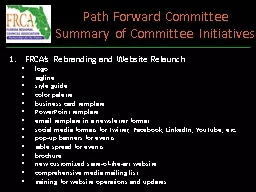 Path Forward Committee