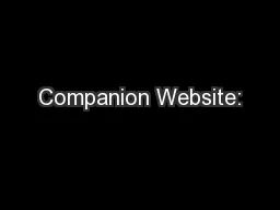 Companion Website: