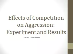 Effects of Competition on Aggression: Experiment and Result