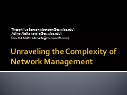 Unraveling the Complexity of Network Management