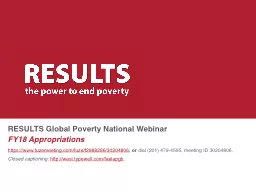 RESULTS Global Poverty National Webinar