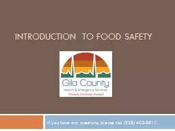 Introduction to food safety