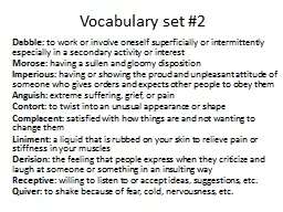 Vocabulary set #2