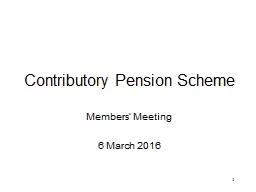 1 Contributory Pension Scheme