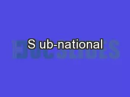 S ub-national