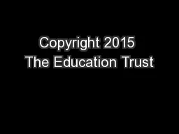 Copyright 2015 The Education Trust