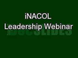 iNACOL Leadership Webinar