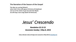 Jesus’ Crescendo