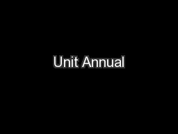 Unit Annual