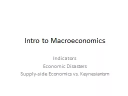 Intro to Macroeconomics