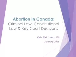 Abortion In Canada: