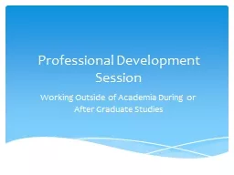 Professional Development Session