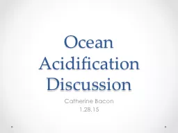 Ocean Acidification Discussion