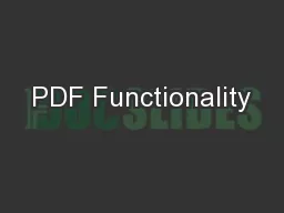 PDF Functionality