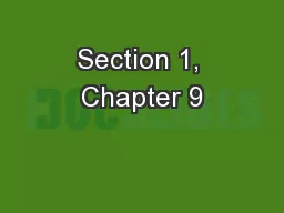 Section 1, Chapter 9