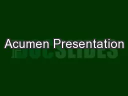 Acumen Presentation