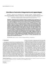 EvoDevo of amniote integuments and appendages PING WU
