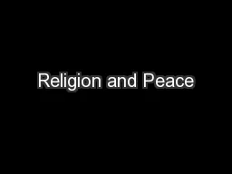 Religion and Peace