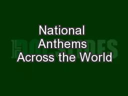 National Anthems Across the World