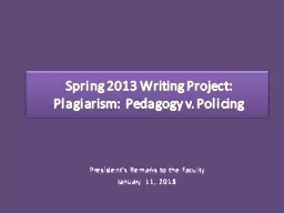 Spring 2013 Writing Project: