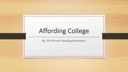 Affording College