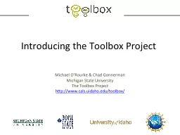 Introducing the Toolbox Project