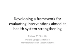 Developing a framework for evaluating interventions aimed a