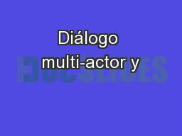 Diálogo multi-actor y