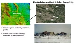 Blair Wallis Fractured Rock Hydrology Research