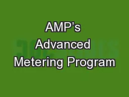 AMP’s Advanced Metering Program