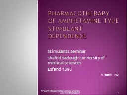 Pharmacotherapy of amphetamine-type stimulant