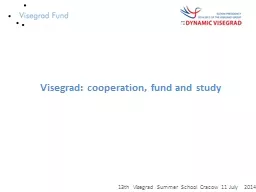 Visegrad: cooperation, fund and study