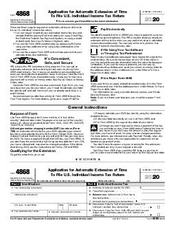 Form  Department of the Treasury Internal Revenue Service  Application for Automatic Extension of Time To File U