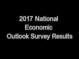 2017 National Economic Outlook Survey Results