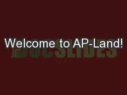 Welcome to AP-Land!