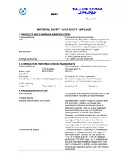 Page  of  MATERIAL SAFETY DATA SHEET  APPLAUD