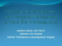 Update in the Perioperative and Emergency Management of Nov